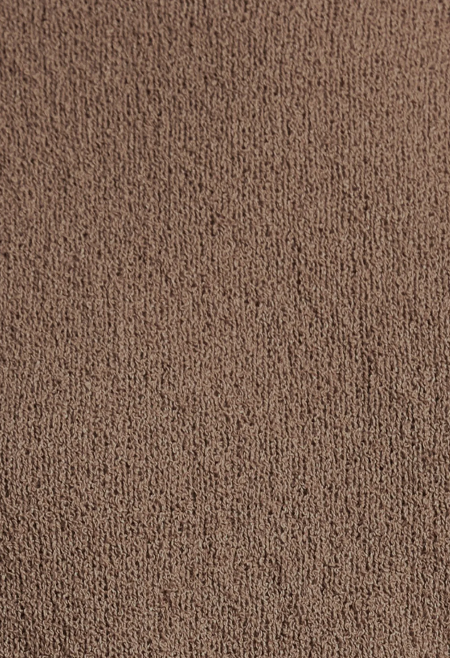 Off shoulder long sleeve Knit - Chocolate