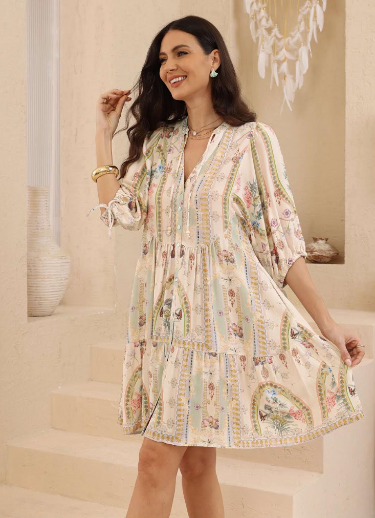Sienna Babydoll Dress - Multi Floral