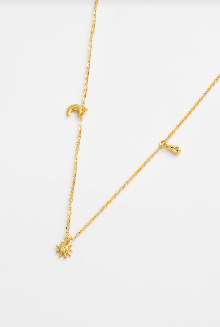 Zafino 18K Gold Plated Luna Charm Necklace