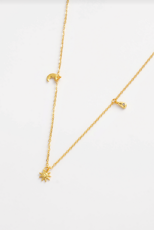 Zafino 18K Gold Plated Luna Charm Necklace