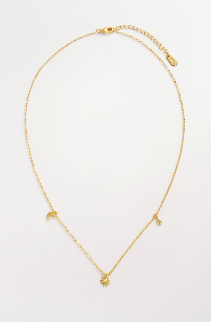 Zafino 18K Gold Plated Luna Charm Necklace