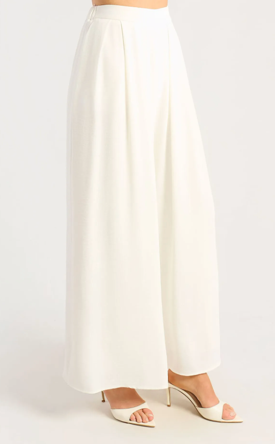 Pleated Dress Pants - White