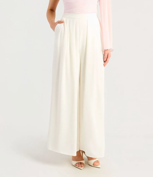 Pleated Dress Pants - White