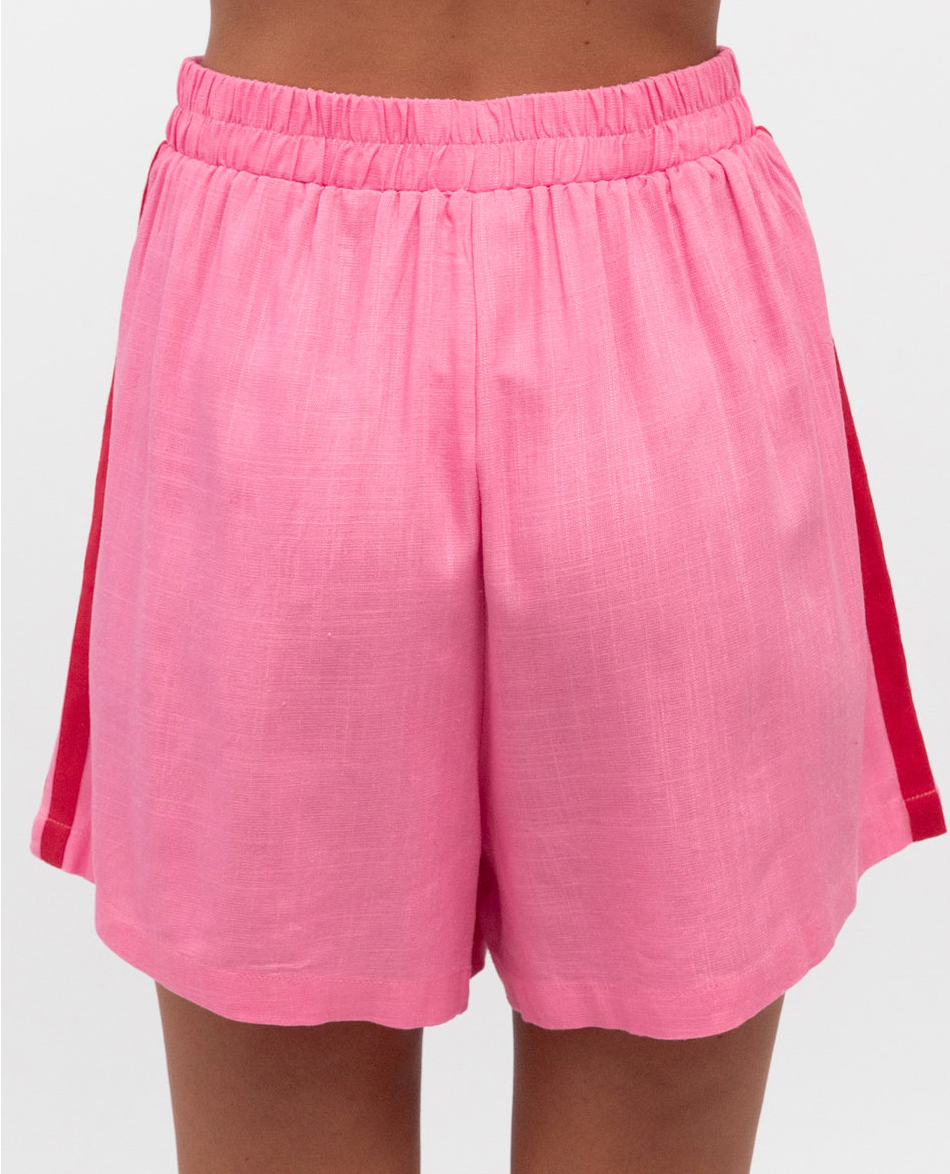 Best seller - Stripe Side detail Shorts - Pink and Red