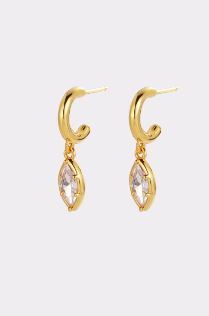 Zafino 18K Gold Plated Eden Crystal Hoop