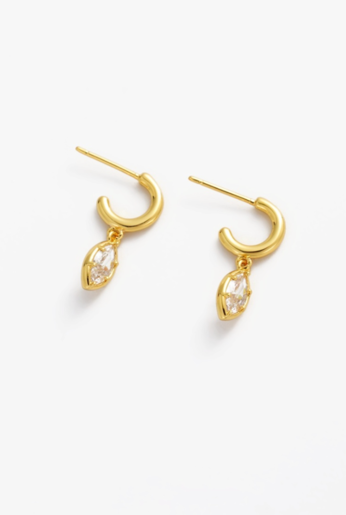 Zafino 18K Gold Plated Eden Crystal Hoop