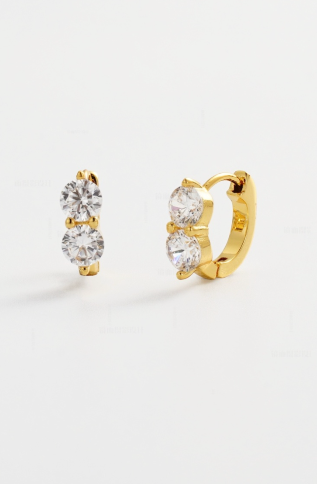 Zafino 18K Gold Plated Zoe Huggie