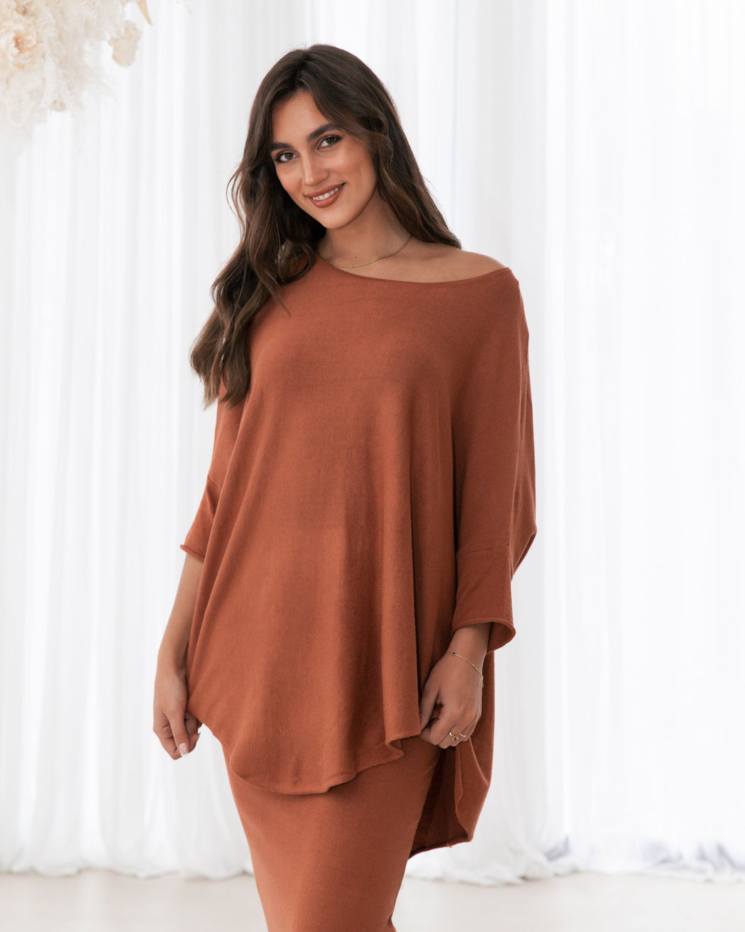 Relaxed Knit  -  Rust
