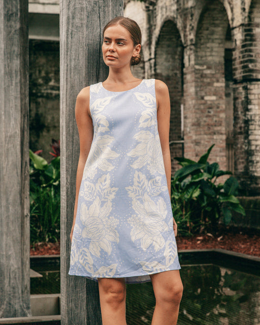 Amalia Shift Dress - Soft Blue