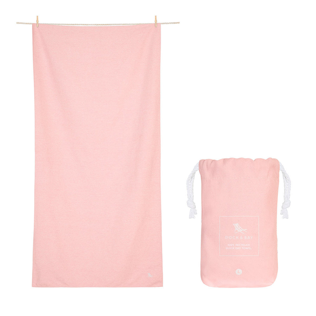 Dock & Bay 100% Recycled Towel - Fitness Towel - 160cm x 90cm PINK