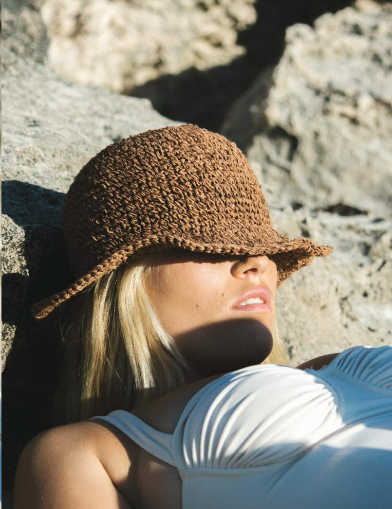 Hemp + Cotton Woven Hat - by hobo & hatch - bucket - Clay