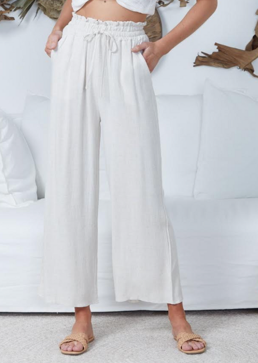 Essential Linen Blend Pants - Naturals