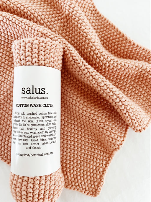 Pink Cotton Wash Cloth - by Salus