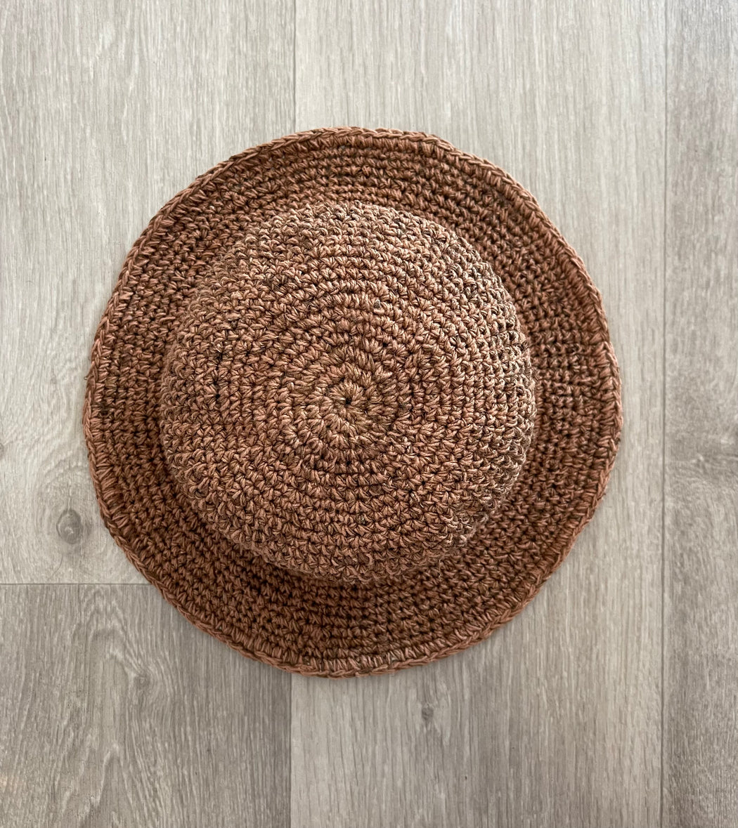 Hemp + Cotton Woven Hat - by hobo & hatch - bucket - Clay