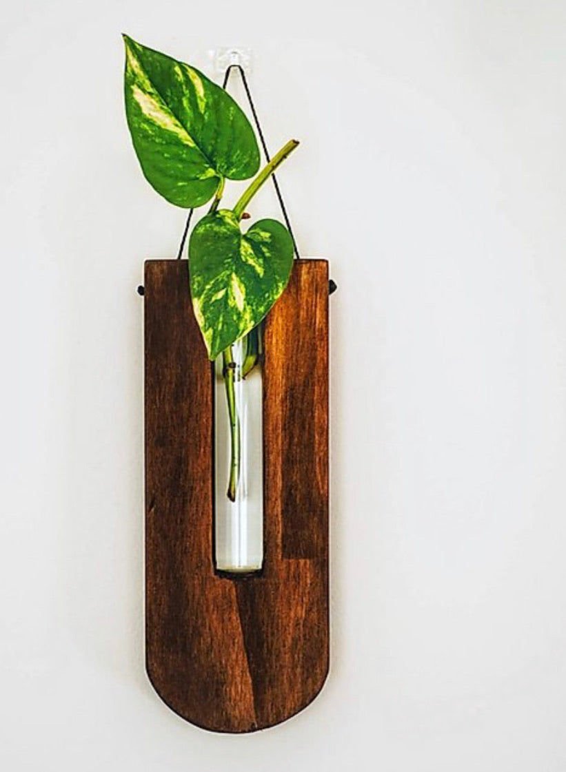 Timber wall hanger - Drop, Walnut